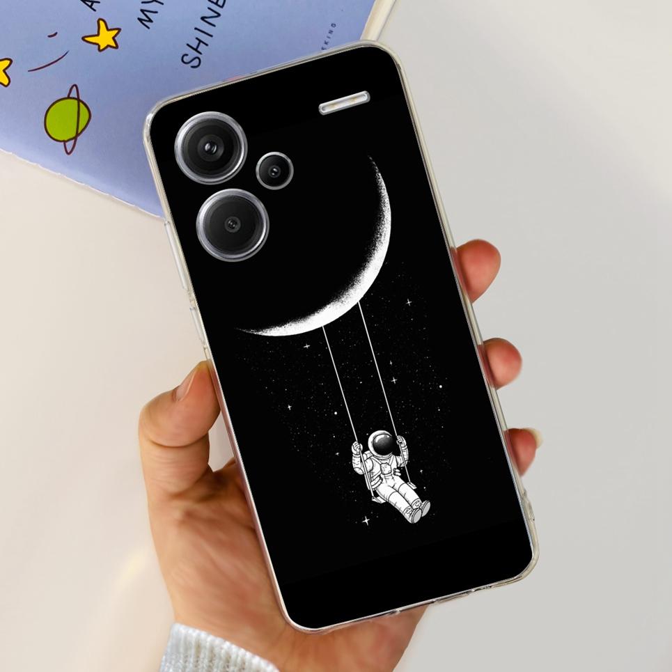 For Xiaomi Redmi Note 13 Pro Plus Pro+ Case Transparent New Fashion Pattern Soft TPU Etui For Xiaomi Redmi Note 13 4G 5G Bumper