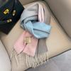 Gradual Change Color Matching Pure Wool Scarf Women's High-end Gift Gift Winter New Warm Cashmere Scarf