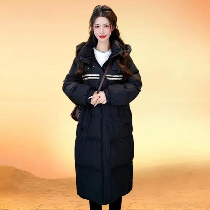 New Cotton-padded Jacket Women's Winter Long Korean Loose Coat Padded Cotton-padded Jacket with Foreign Style.