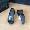 Transparent Slippers with High Heels and Thick Soles for Women's Outer Wear, Summer 2025 New Muffin Heightening Slope Heel Beach Sandals