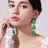 Green Acrylic Earrings Exaggerated Personality Earrings