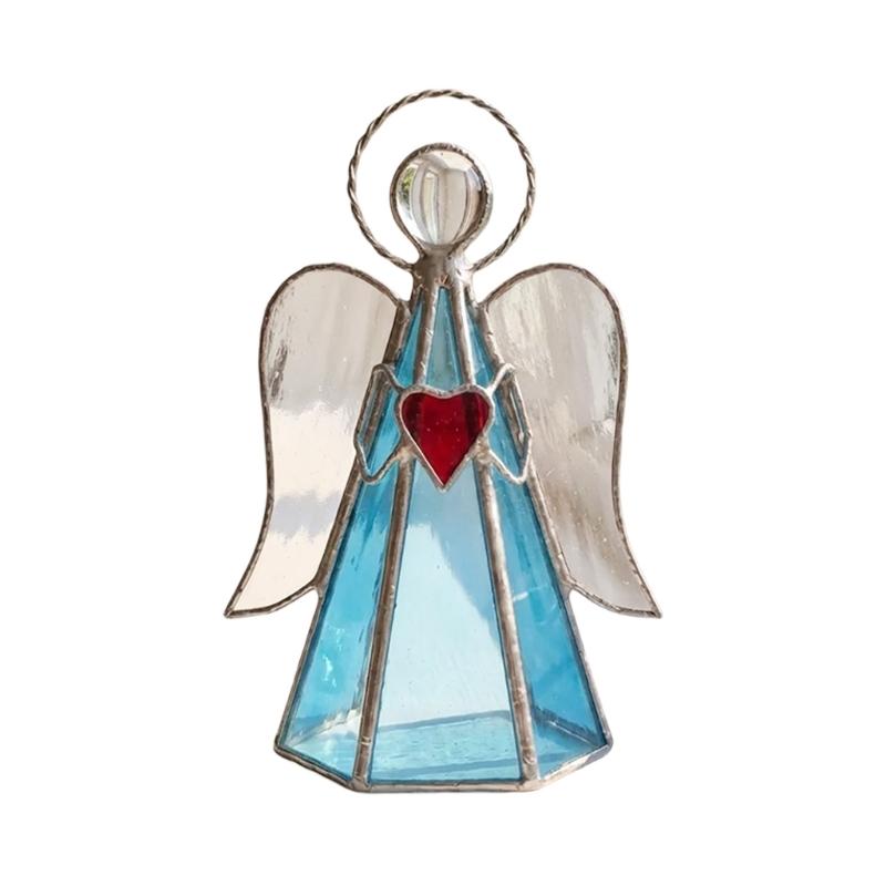 Colorful Acrylic Angel Statue Tealight Candle Stand Votive Candle Holder For Religious Ceremonies And Wedding Gift