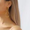 1 Pair Simple Exaggerated Asymmetric Metallic Stud Earrings Vintage Curved Drop Earrings Fashion Jewelry Accessories Gift