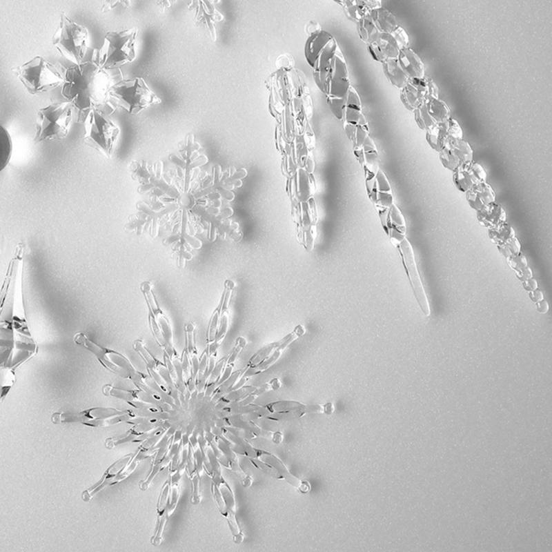 10/12 шт./комплект подвеска на рождественскую елку украшение праздничные принадлежности креативный рождественский прозрачный кулон