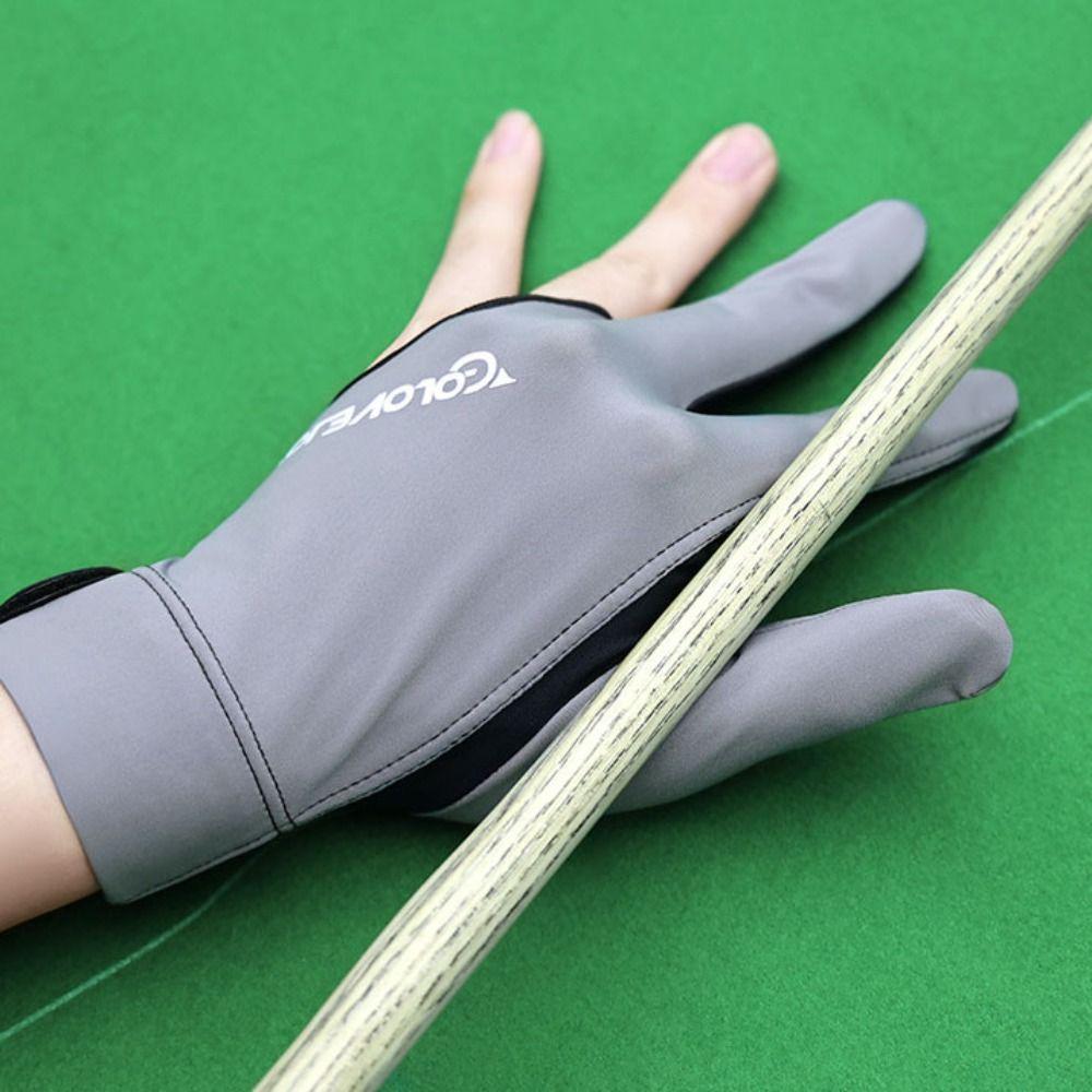 Polyester 3 Fingers Billiard Glove Three Finger Single Piece Billiards Gloves  Training Equipment