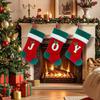 18 Inches Monogram Christmas Stockings with Letters Embroidered Initials Xmas Hanging Stockings for Fireplace Christmas Party Decoration