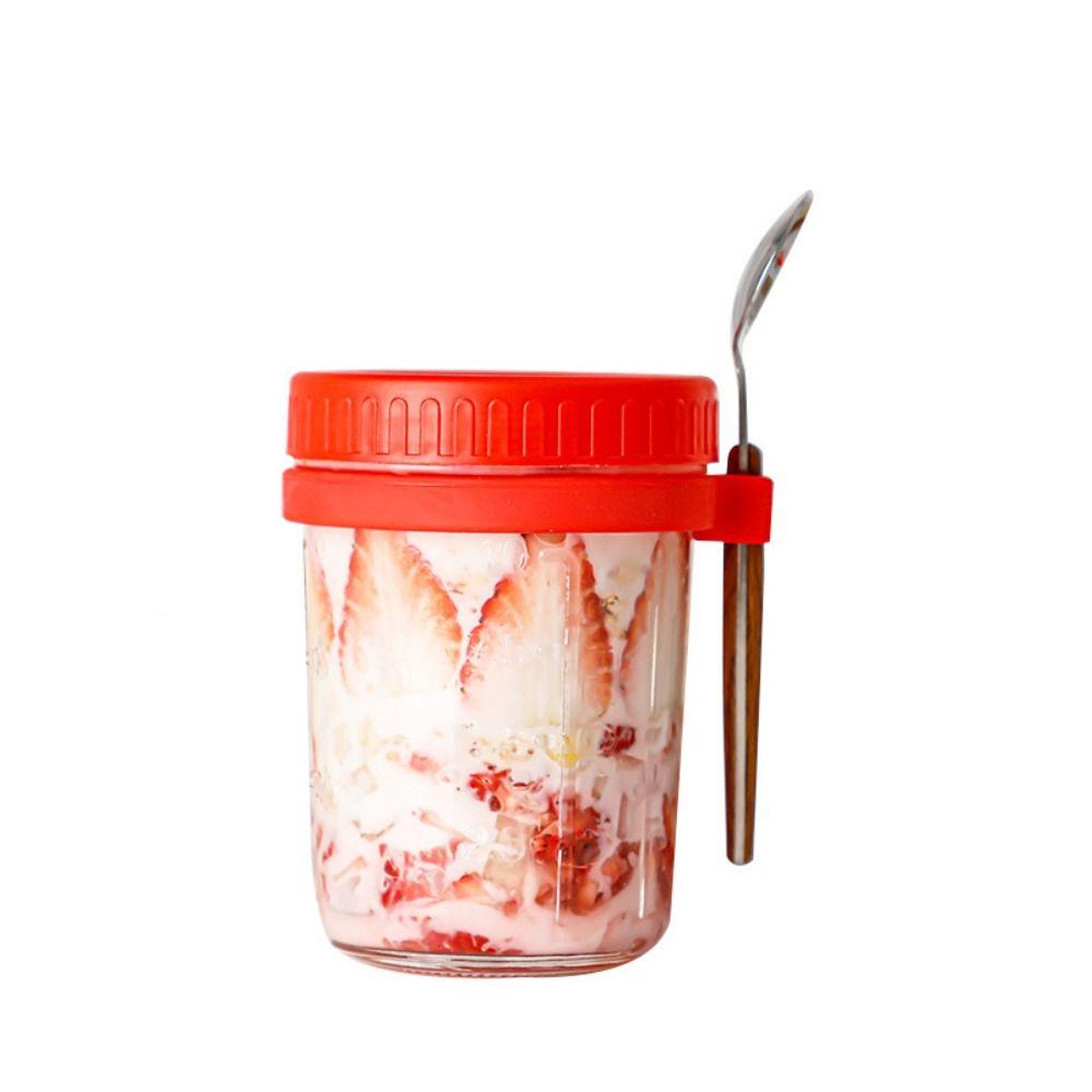 Контейнеры для йогурта 16 унций с крышками, банки для хранения хлопьев, стеклянные бутылки, контейнеры