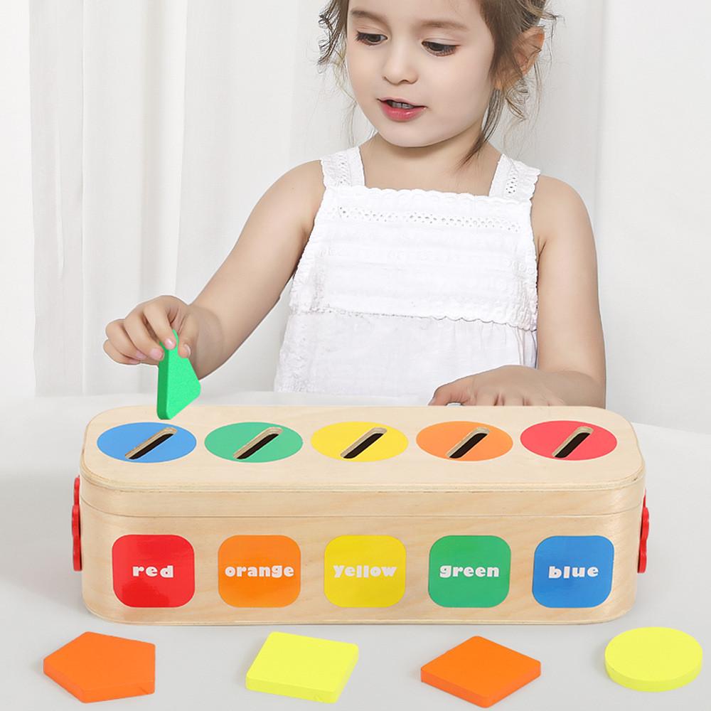 Shape Matching Wooden Color Classification Colorful Box Evil Child Toy Puzzle