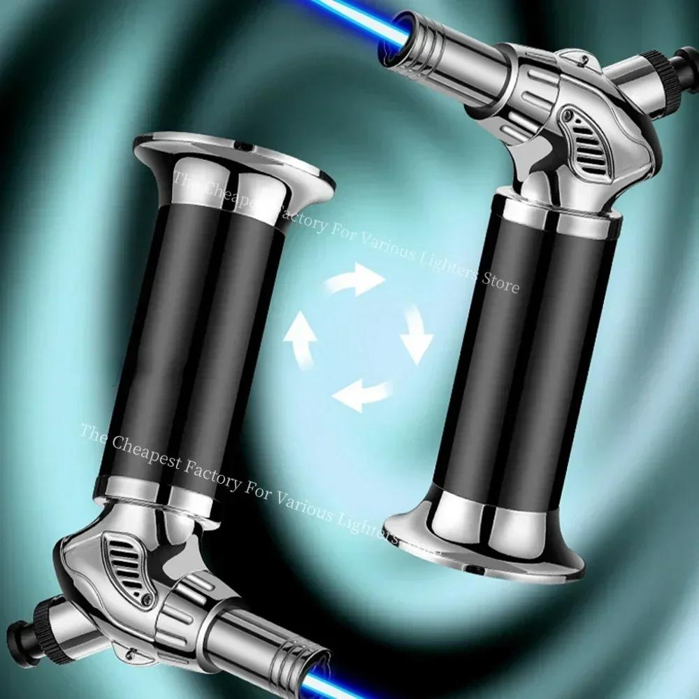 3-Fire Jet Flame кухонный металлический пистолет 1300 ° C сварочная горелка ветрозащитная кулинария барбекю надувной бутановый газовый зажигалка для сигар на открытом воздухе 2024