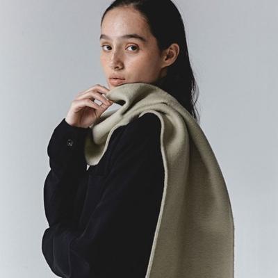 COURRI FADED OLIVE ANGIE DOUBLE FACED Wool SCARF