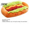 Cozy Indoor Cat Cave Hot Dog Bed, Cute Snuggle Removable Washable Pad, Funny Warm Sleeping Bed for Kittens Bun Plush Small Dogs Cats Soft Pet