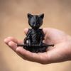 Статуэтка Воинственный Кот 3D-печатная Скульптура Кота-Самурая Причудливое Настольное Животное Украшение для Гостиной Стола Полки Подарок для Любителей Кошек Коллекционеров