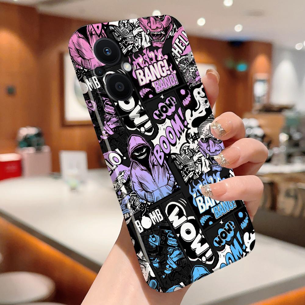 Все включено Пленка Чехол для телефона Мультяшный Модный дизайн Жесткий Чехол Полная защита Защита камеры для OPPO A60 A96 Reno12 Realme C53 C75