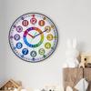 Silent Non-Ticking Wall Clock Scientific Design Easy To Read Battery Operated Colorful
