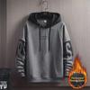 Men's Autumn & Winter Hooded Letter Print Loose Sweatshirt - Korean Style, Casual, Plus Velvet Long Sleeve.
