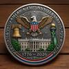 1/2 шт. Памятная монета к 250-летию Америки, резная, коллекционная монета по истории США, США 250-я, круглая, металлическая, памятный значок, патриотическое украшение