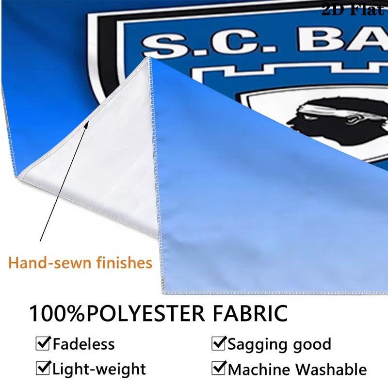 Bastia Crest Blue Custom Name Wall Tapestry Aesthetic Wall Hanging Printed Fabric Blanket Decorative Tapestries For Bedroom Living Room Home Decor