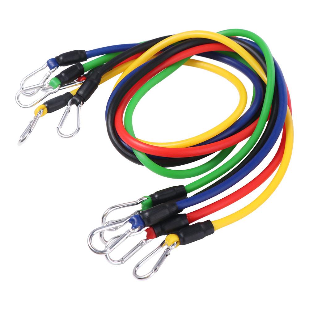 11Pcs/Set Anti-Break TPE Tension Rope Set Durable Pull Rope Set Resistance Band Set  Home Workout