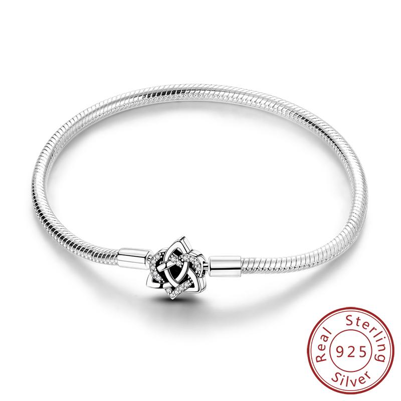 Authentic Original Bracelet High Quality Fine Jewelry Bangle Copper Metal Charm Bead Component Bracelet High Quality Fine Jewelry 17-20CM Love Cross