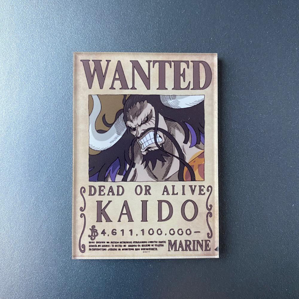 Creative One Piece Wanted Poster Magnet - Anime Cartoon Fridge Decor & Message Sticker