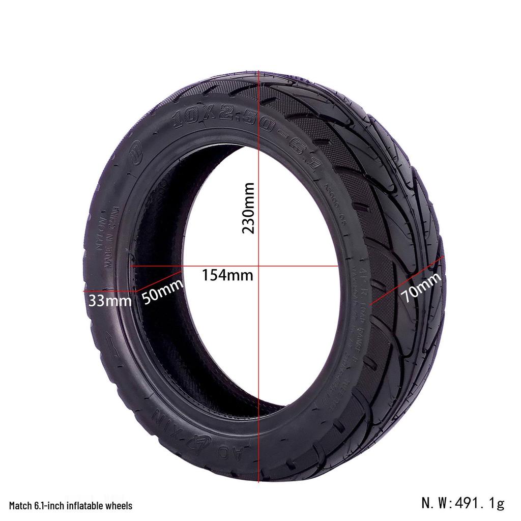 Утолщенная внедорожная вакуумная шина 10x2.5-6.1 для самоката KUGOO M4/M4 Pro
