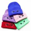 Популярные европейские и американские осенние и зимние шапки, мультяшные милые глаза, шерстяные шапки, теплые вязаные шапки для улицы для мужчин и женщин