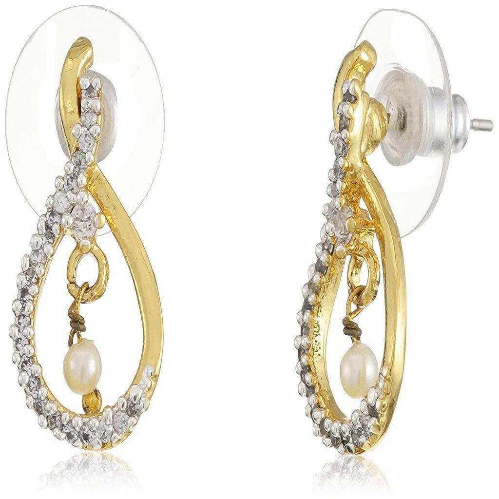 Набор позолоченных американских бриллиантов с овальной петлей-цепочкой для женщин/девочек