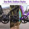 5 Sets M8 Thread Chainring Bolts and Nuts Steel Crankset Lockring Bolt  Bicycle Parts Replacement