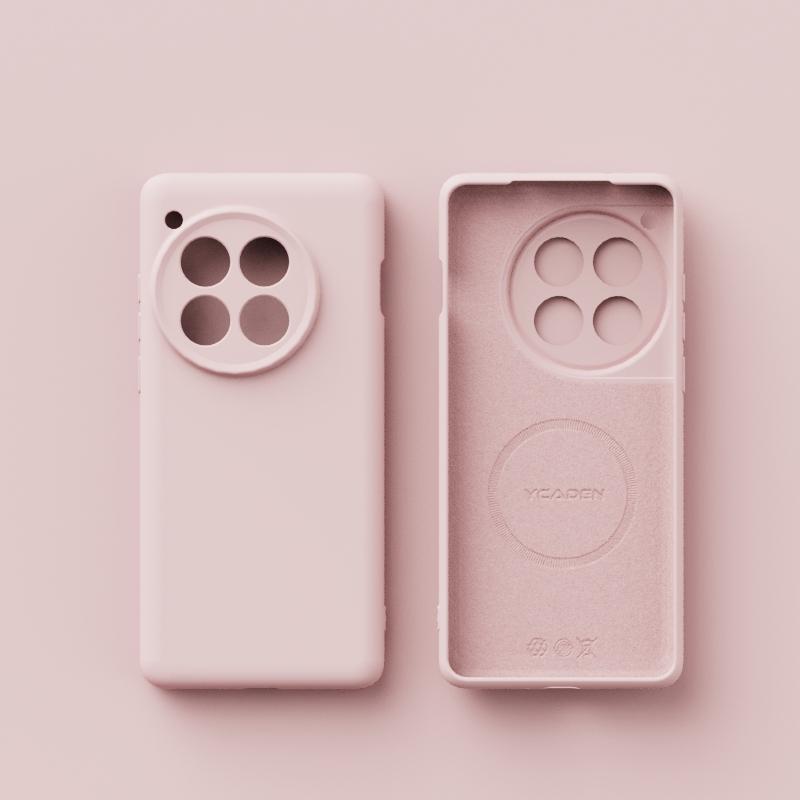 Для беспроводной зарядки Magsafe Мягкий жидкий силиконовый чехол для телефона для Oneplus 13 13R 12 Магнитный тонкий защитный чехол-накладка