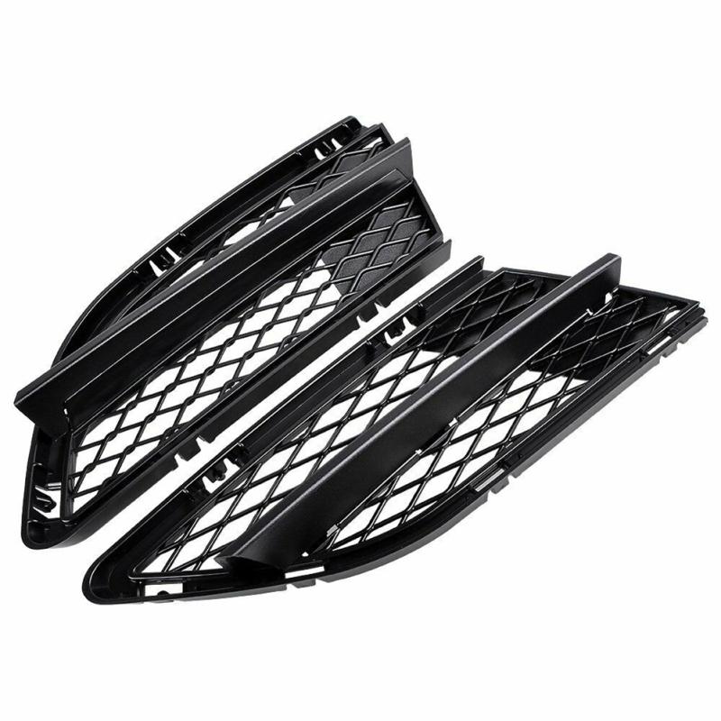 1 Pair Front Bumper Lower Fog Light Mesh Grill Left Right Compatible For 3 Series 318i 320i 325i