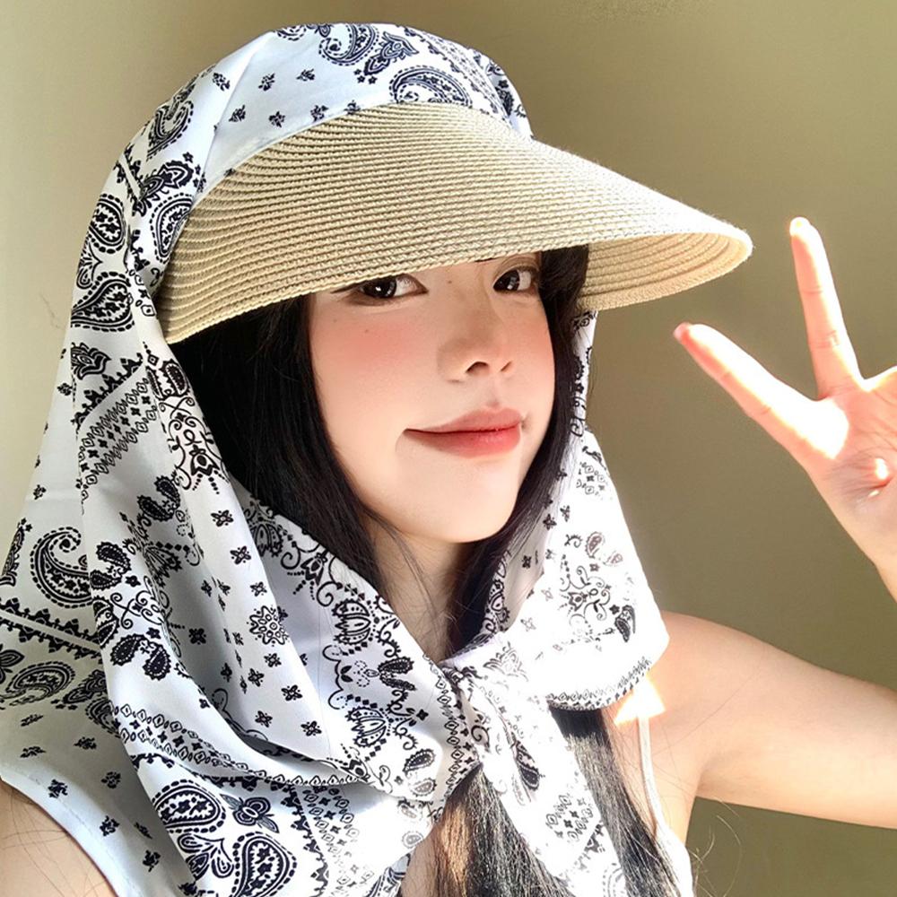 Fashion French Retro Headscarf Hat Sweet Loli Quick Drying Sun Hat Lace-Up Foldable Peaked Cap For Women Spring And Summer