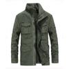 Military Jacket Men High Quality Autumn Winter Outwear Cotton Cargo Multi -Pocket Mid -Long Coats