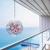 Ocean Shell Watercolor Wind Spinner Metal Garden Decor Dynamic Flying Effect Outdoor Hanging Decoration No Batteries Needed Creative Gift