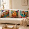 Funny Tiger Pizza Pillow Case Breathable Organic Short Plush Cushion Covers Machine Washable WrinkleResistant Soft Durable