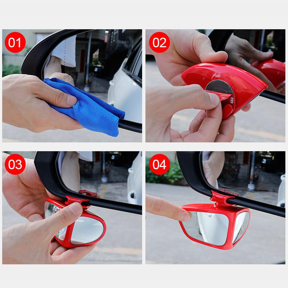 1 пара 360 градусов HD автомобильное зеркало для слепых зон, вращающееся регулируемое широкоугольное наружное автомобильное зеркало заднего вида для парковки