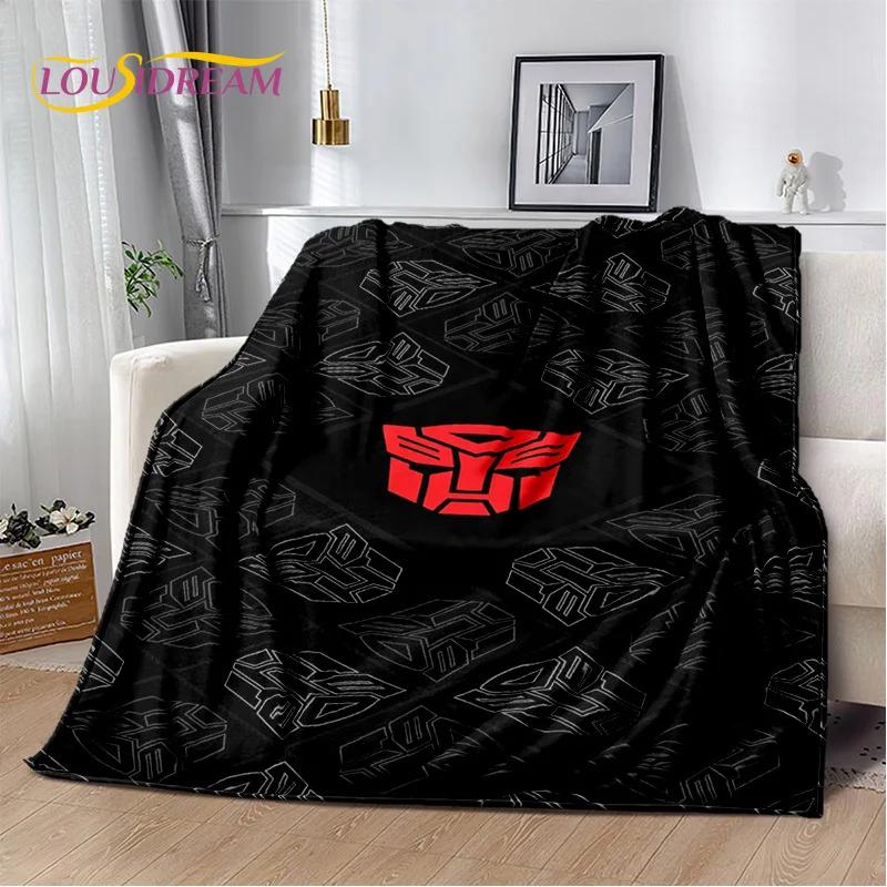 HD Cartoon T-Transformers Autobots 3D Soft Blankets,Keep Warm Throw Blanket for Picnic Beds Sofa Home Bedroom Gifts Kids Hiking