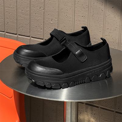 Весна и лето новые простые туфли Мэри Джейн ретро универсальные повседневные туфли увеличивающие рост толстая подошва круглая мода 1438-1439-J