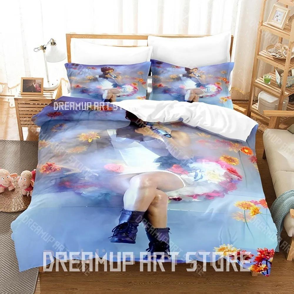 3D Print Singer R-Rihanna Bedding Set Single Twin Full Queen King Size Bed Set Adult Bedroom Duvetcover Sets Anime Bed Shee
