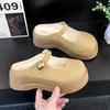 Mary Jane Slippers Women's Summer 2025 New Models with Skirts Women's Shoes Muffin Platform Slippers