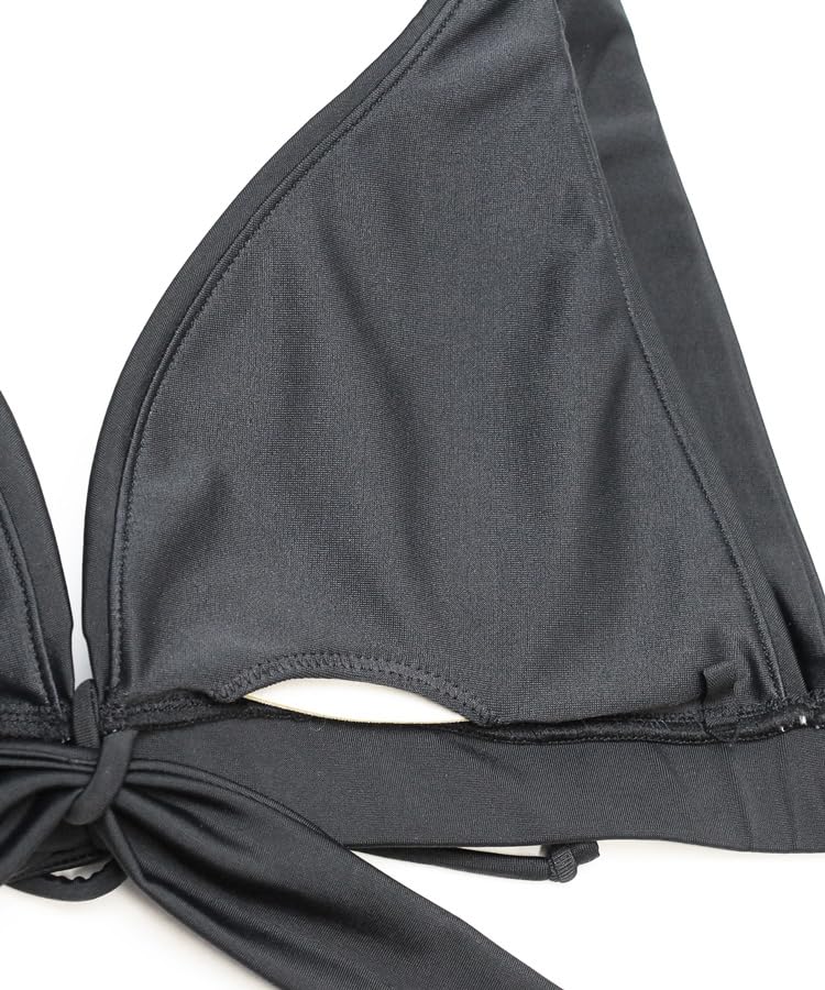 Купальник Бикини натуральный, но упругий Ап черный [Sanai Paradise] набор, [Натуральный Бюстгальтер], бикини без косточек, 55-53-3-1652,