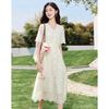 Women's Elegant Short Sleeve A-Line Midi Dress