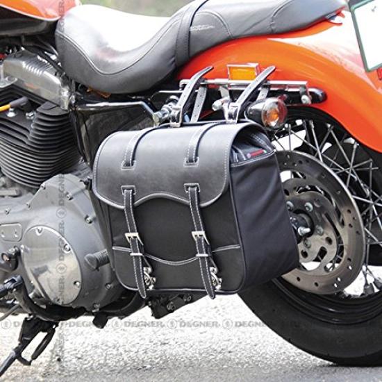 Сумка-седло DEGNER из нейлона с держателем для бутылок, простая, ПВХ, 29x37x12 см, черная (искусственная кожа)/Нейлон NB-1