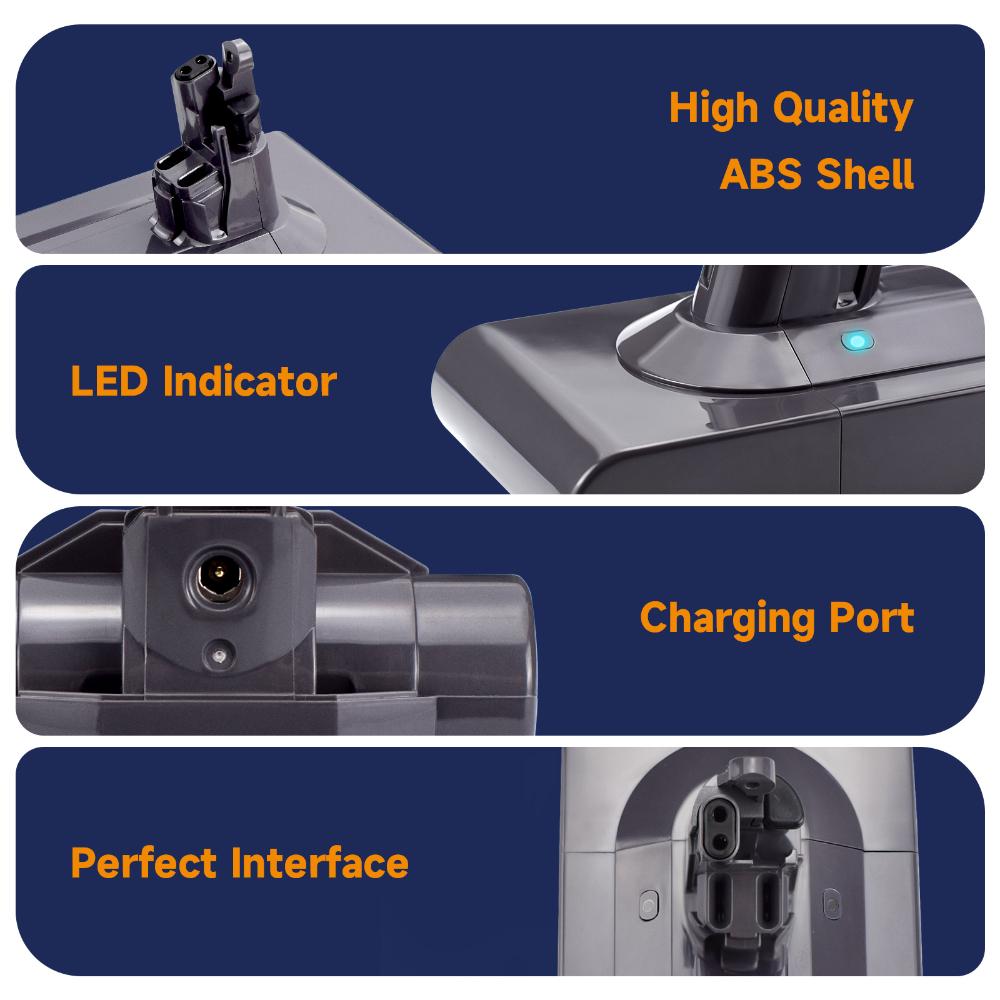 100% Новый Совместимый для серии Dyson V11 SV14 V11 Complete / V11 Absolute SV14 V11 Motorhead Пылесос перезаряжаемая батарея