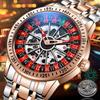 Creative Rotatable Hollow Out Dial Fully Automatic Waterproof Luminous Men's Trendy Mechanical Watch Valentine's Day Gift Birthday Gift Watch