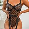 Stylish European & American Sexy Women's Sheer Mesh Bodysuit Lingerie