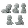 Cute Monk Buddha Statue Present Sculptures Resin Baby Monk Buddha Statue Monk Figurine for Garden Yoga Desktop Outdoor Decor