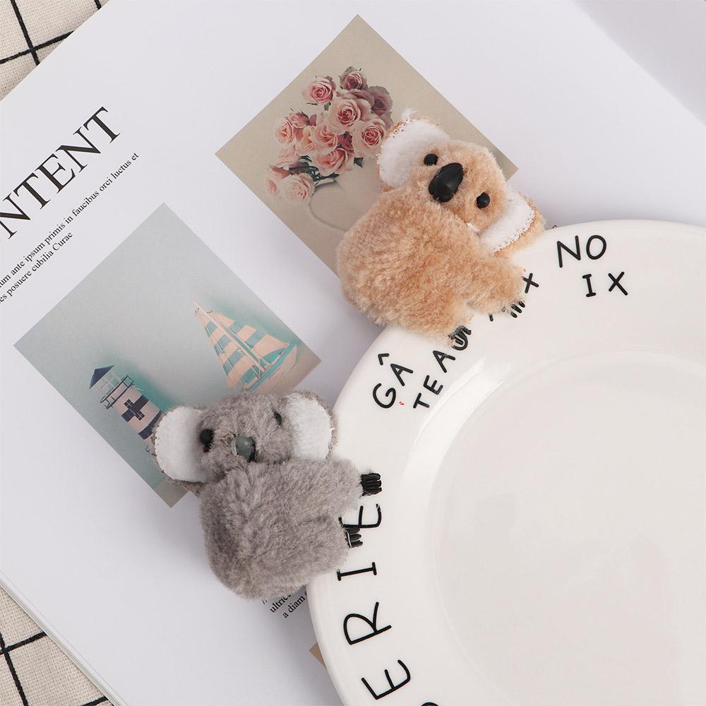 Simple Wild Animal Korean Plush Cartoon Hair Clip Koala Hairpin Headwear Bag Accessories