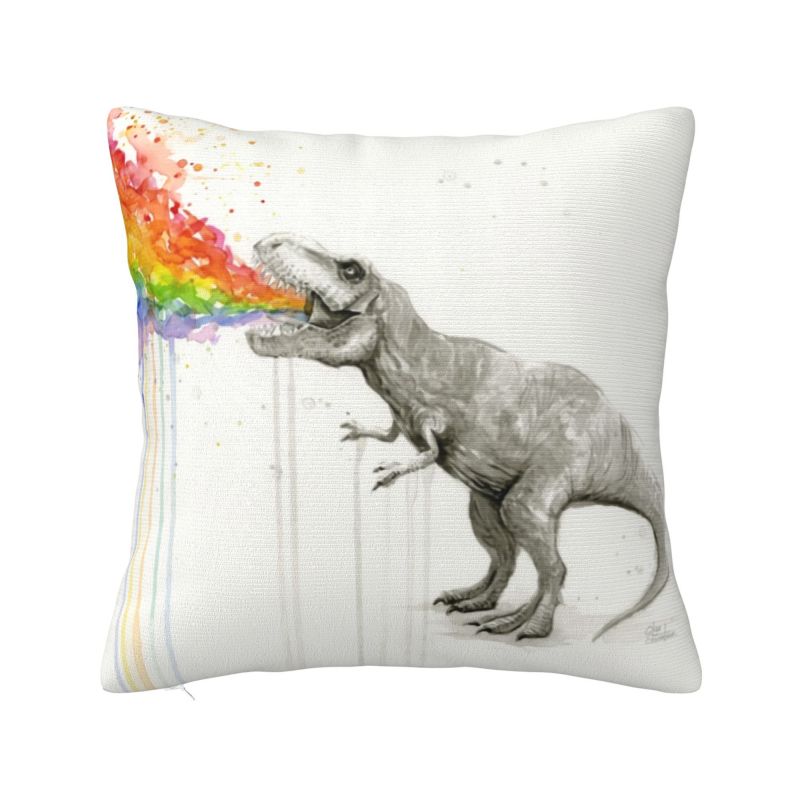 Wild Trex Dinosaur Roars Throw Pillow Case Living Room Decoration Cute Cushions Cover For Sofa Car Square Polyester Pillowcase