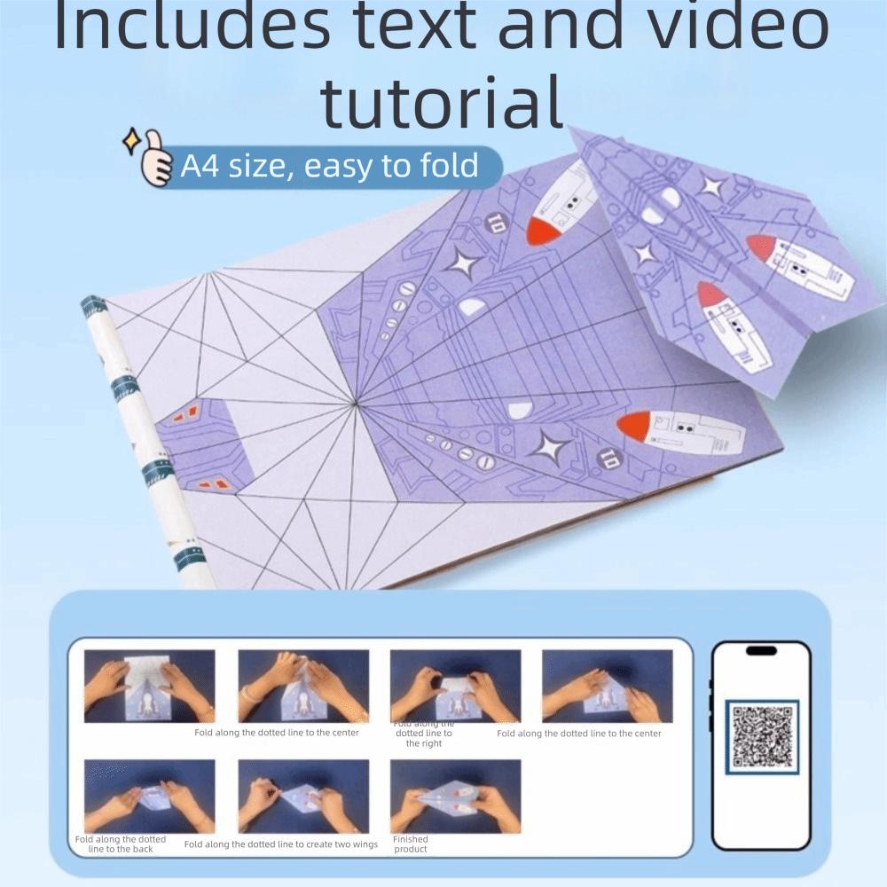 Монтессори Самолет Оригами Набор Обучение Искусству Универсальная Игрушка Бумажный Самолет Взаимодействие Родителя и Ребенка
