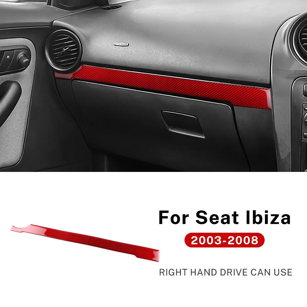 Carbon Fiber Style Interior Sticker for Seat Ibiza 6L 2003-2008 LHD RHD Dashboard Trim Decal